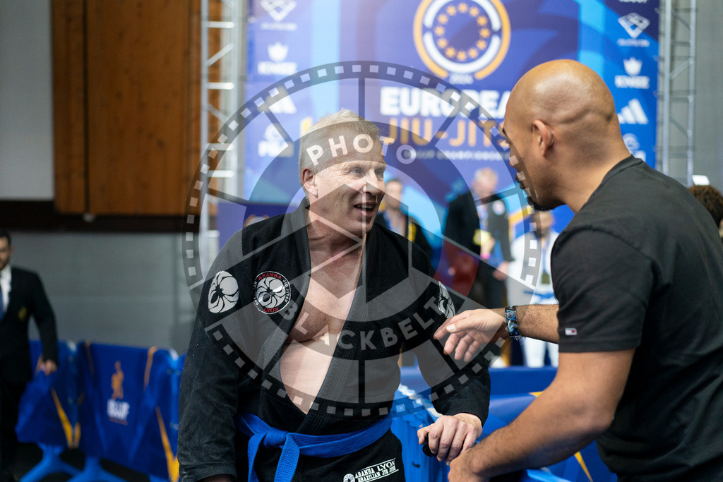 20240122PBB6179 | Fighters compete during the second day of the IBJJF European Championship in Paris, France, on January 22, 2024.