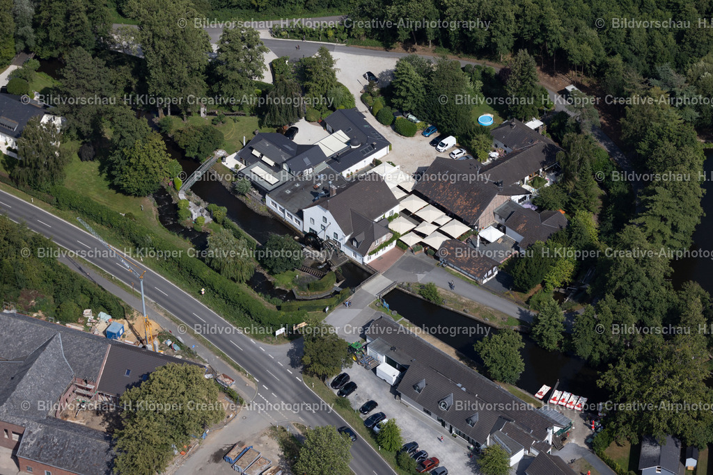 Luftbild Steakhaus - Restaurant- Mühlrather-Mühle Schwalmtal  439A4620 | Luftbildfotografie und Luftbildfotograf Hermann Klöpper - Realisiert mit Pictrs.com