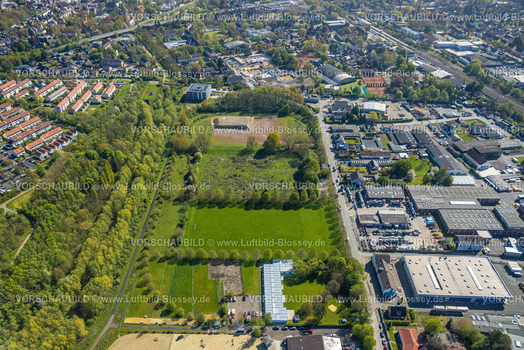 Kamen230406129 | Luftbild, geplantes Baugebiet am Gewerbegebiet Hemsack, ehemaliges Sportzentrum Hemsack, Kamen, Ruhrgebiet, Nordrhein-Westfalen, Deutschland
