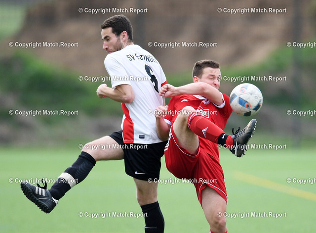 Kreisliga A2 | Fussball 2018/2019    07.04.2019Bezirksliga Kreisliga A2SV Eutingen - ASV Nordstetten Sebastian Lazar (SVE,li) gegen Dominik Klink (ASV,re)FOTO: ULMER PressebildagenturxxNOxMODELxRELEASExxDie Abklaerung von Persoenlichkeitsrechten abgebildeter Personen obliegt dem Nutzer bzw. Auftraggeber 