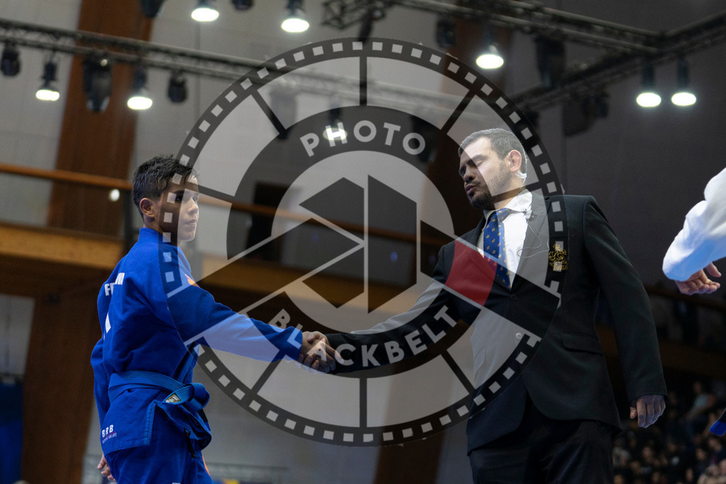 20240119PBB2044 | Fighters compete during the IBJJF European Championship in Paris, France, on January 19, 2024.