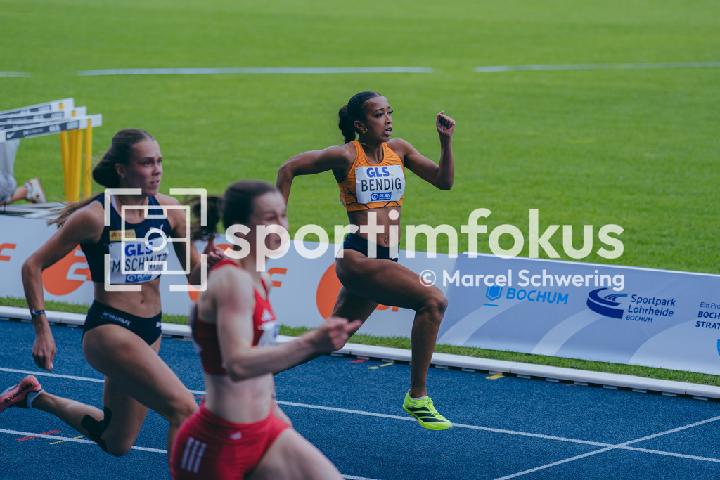 Deutsche Meisterschaften der Frauen und Männer 2026 | Helena Allegra Bendig, TuS Lichterfelde, 100-Meter-Lauf, Vorlauf, Deutsche Meisterschaften der Frauen und Männer 2026, Lohrheidestadion Bochum-Wattenscheid, 25.07.2026. Foto: Marcel Schwering / sportimfokus - Realisiert mit Pictrs.com