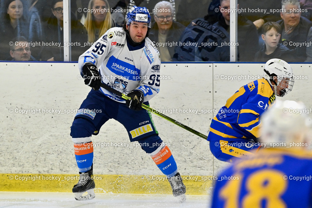 1. EHC Althofen vs. ESC Sparkasse Steindorf  | #95 Gelfanov Ruslan ESC Steindorf, #20 Kogler Benjamin EHC Althofen, 1. EHC Althofen vs. ESC Sparkasse Steindorf , 1. EHC Althofen vs. ESC Sparkasse Steindorf  am 08.03.2026 in Althofen (Stadthalle Althofen), Austria, (Photo by Bernd Stefan)