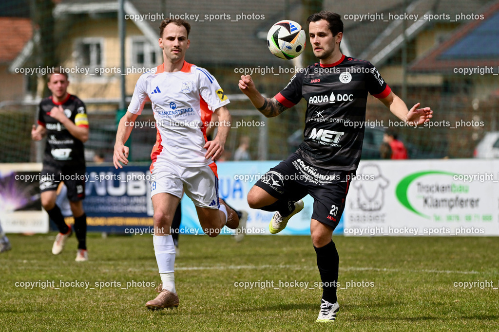 SV Rothenthurn vs. FC Dölsach | #19 Raphael Wibmer FC Dölsach, #23 Marco Moser SV Rothenthurn, SV Rothenthurn vs. FC Dölsach, SV Rothenthurn vs. FC Dölsach am 04.04.2026 in Rothenthurn (Sportplatz Rothenthurn), Austria, (Photo by Bernd Stefan)