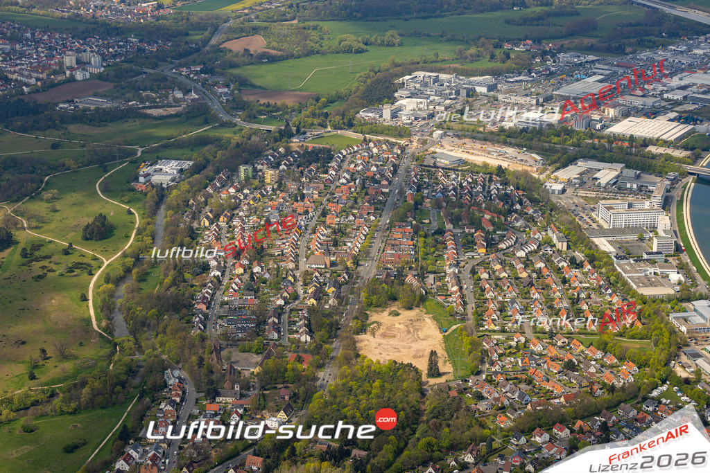 Das Luftbild zeigt Gebersdorf Nürnberg - Die Luftaufnahme wurde 2023 vom UL-Flugzeug aus erstellt ( keine Drohne ) - Hochauflösende Luftaufnahme - Für grossformatige Ausdrucke geeignet. Die Geschenkidee !Mit Lizenz und Bildrechte bestellbar