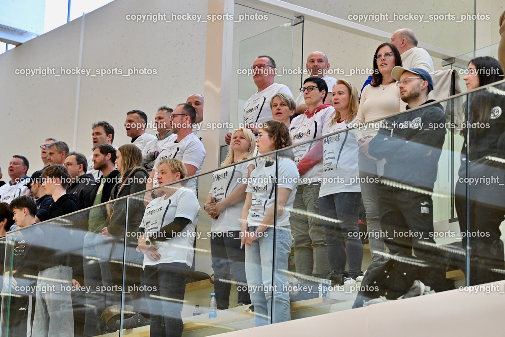FBK Loka vs. VSV Unihockey | Besucher Ballspielhalle St. Martin, FBK Loka Fans, FBK Loka vs. VSV Unihockey, FBK Loka vs. VSV Unihockey am 23.03.2025 in Villach (Ballspielhalle St. Martin), Austria, (Photo by Bernd Stefan)