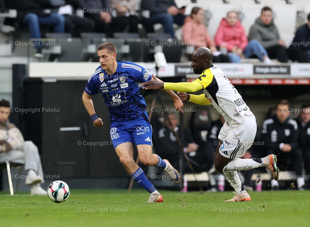 A_LUI_080326_08 | SPORT,FUSSBALL.ADMIRAL BUNDESLIGA LASK -RZ PELLETS WAC 08.03.2026 IM BILD :SAMUEL ADENIRAN  (LASK) UND FABIAN WOHLMUTH (WAC) FOTO: FOTOLUI/MW