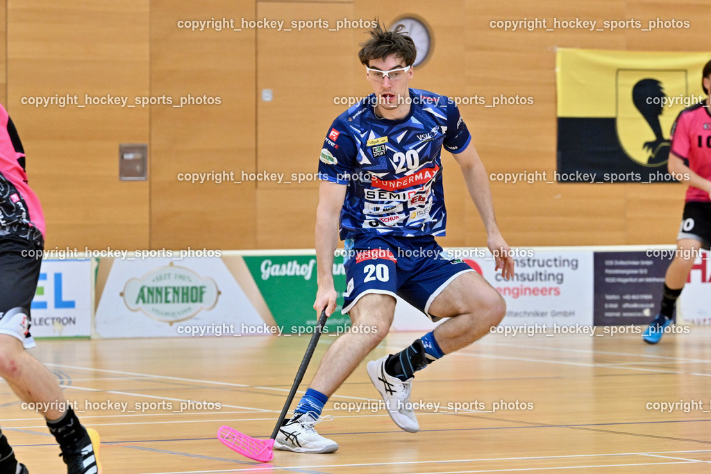 VSV Unihockey vs. Wiener Floorball Verein | #20 David Gredler VSV Unihockey, VSV Unihockey vs. Wiener Floorball Verein, VSV Unihockey vs. Wiener Floorball Verein am 18.05.2025 in Villach (Ballspielhalle St. Martin), Austria, (Photo by Bernd Stefan)