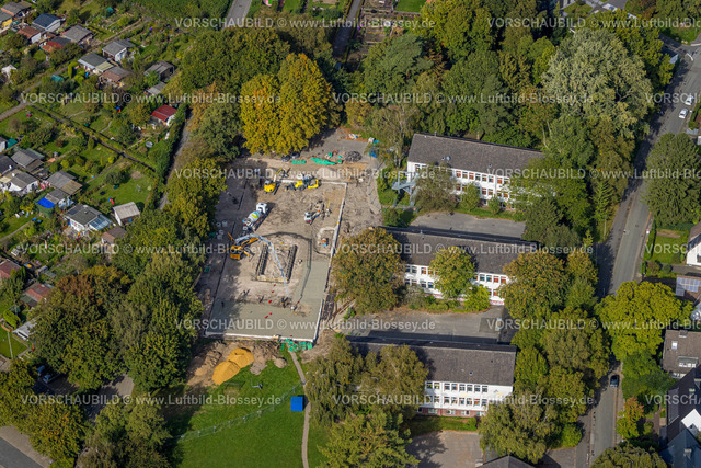 Dortmund231000140 | Luftbild, Kerschensteiner-Grundschule mit Baustelle, Westfalendamm, Dortmund, Ruhrgebiet, Nordrhein-Westfalen, Deutschland