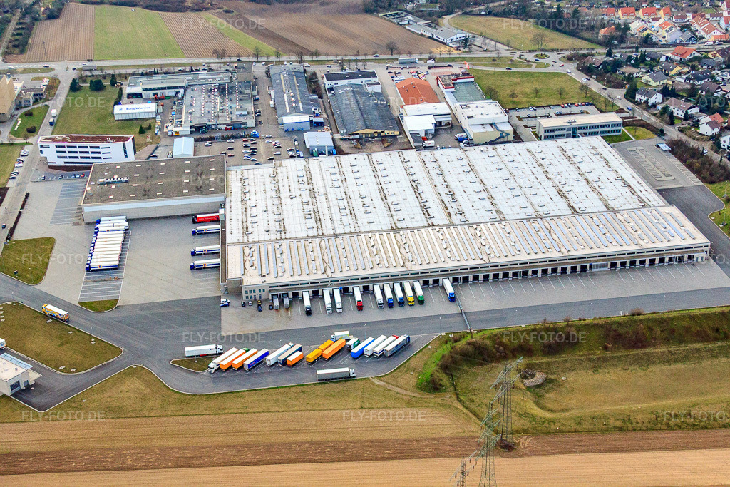 Luftbild: Aldi Logistikzentrum in Ketsch im Bundesland Baden-Württemberg in Deutschland. Foto: IMG_25124.jpg vom 18.03.2010 durch Werner Riehm/FLY-FOTO.de