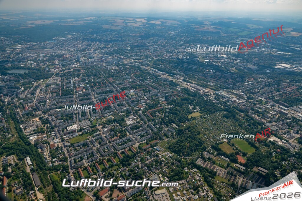 aktuelles Luftbild von Kappel Chemnitz - Luftaufnahme wurde 2018 von https://frankenair.de mittels Flugzeug (keine Drohne) erstellt.
