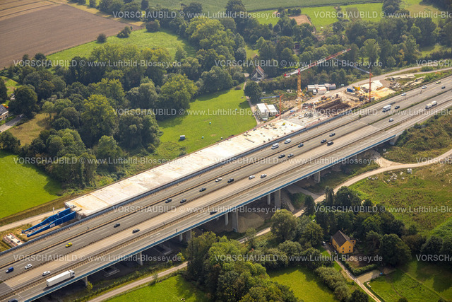 Unna230901165 | Luftbild, Liedbachtalbrücke Baustelle mit Ersatzneubau an der Autobahn A1, Massen, Unna, Ruhrgebiet, Nordrhein-Westfalen, Deutschland
