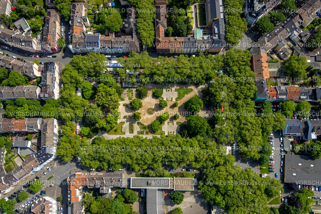 Dortmund240507259 | Luftbild, grüne Lunge Nordmarkt mit Bäumen und Gartenanlagen, Nordmarkt, Dortmund, Ruhrgebiet, Nordrhein-Westfalen, Deutschland
