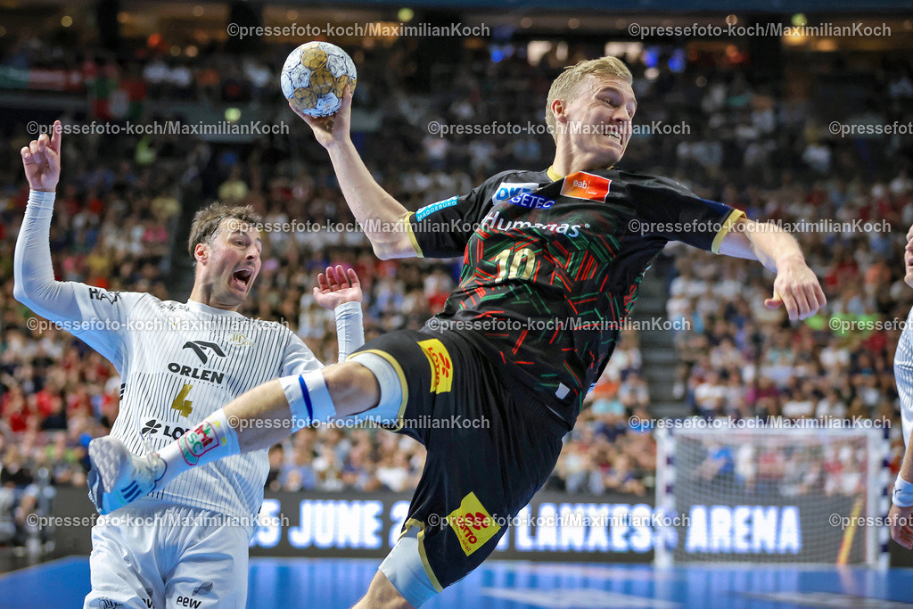 KoeEHF09062401041 | 09.06.2024, Köln, Handball, TruckScout24 EHF FINAL4, Machineseeker Champions League Men, Lanxess-Arena, Spiel um Platz 3, SC Magdeburg - THW Kiel: Gisli Kristjansson (SC Magdeburg)