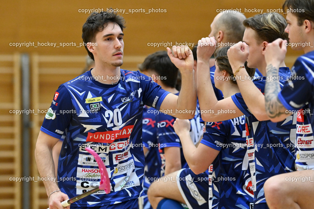 VSV Unihockey vs. KAC Floorball | #20 David Gredler VSV Unihockey, VSV Unihockey vs. KAC Floorball, VSV Unihockey vs. KAC Floorball am 28.03.2026 in Villach (Ballspielhalle St. Martin), Austria, (Photo by Bernd Stefan)