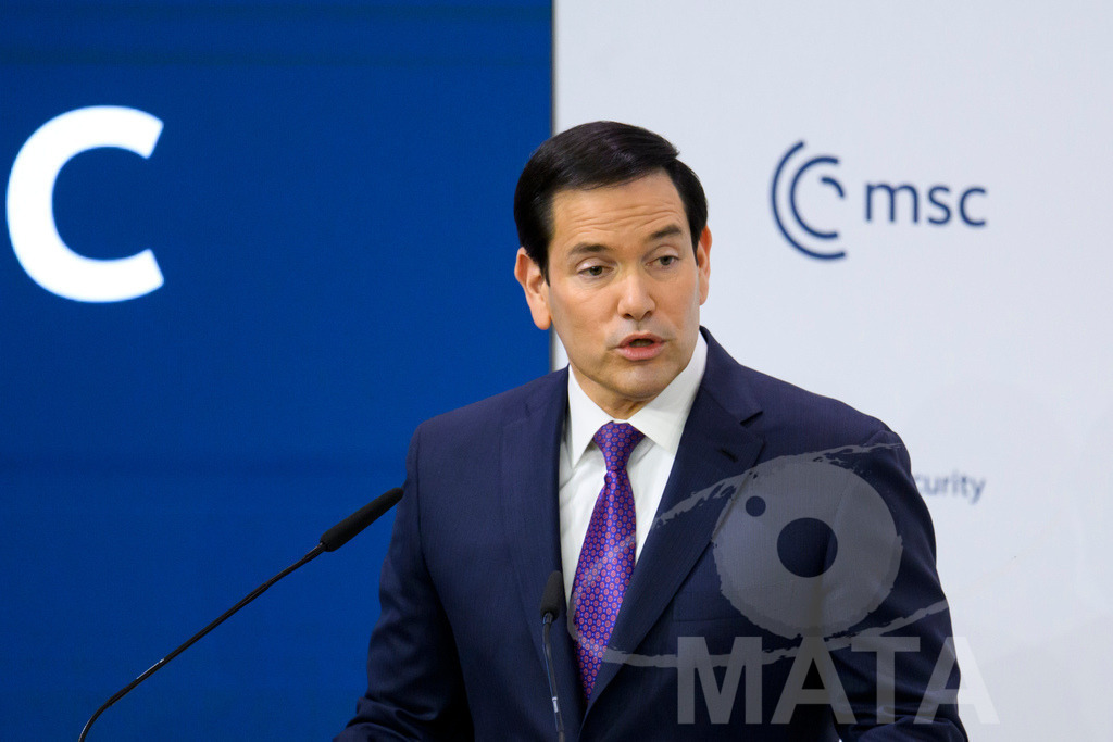 _DWA7389 | Politiker Marco Rubio (REP), Außenminister der Vereinigten Staaten von Amerika, spricht auf der Münchner Sicherheitskonferenz 2026. München, 14.02.2026 Bayern Deutschland - Realisiert mit Pictrs.com