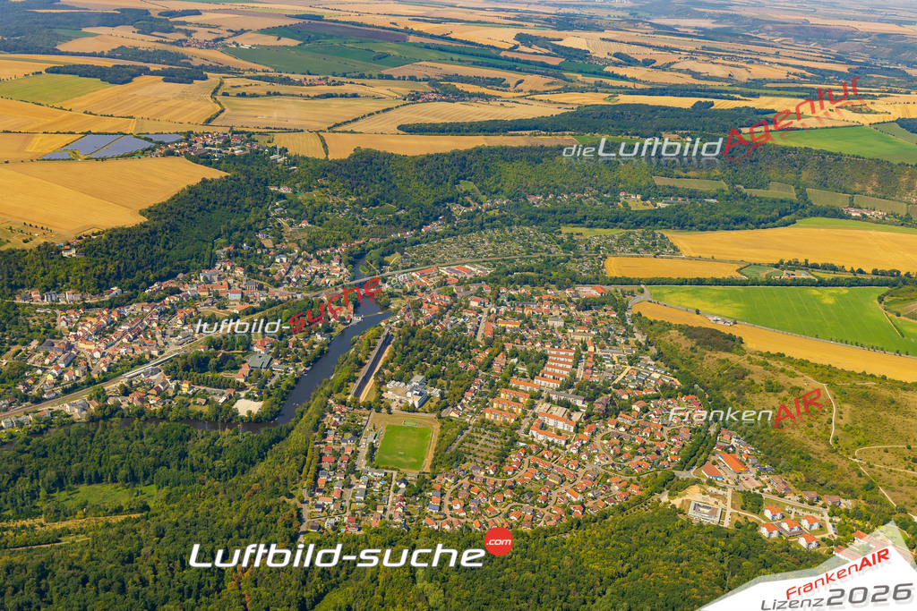 Bad Kösen Naumburg Bild- Das Luftbild wurde 2025 vom UL-Flugzeug heraus erstellt ( keine Drohne bzw. Drohnenaufnahme ) - Hochauflösende Luftaufnahme -Nicht vergleichbar mit Google Maps oder Satelittenbilder- Die Geschenkidee !Mit Lizenz und Bildrechte bestellbar - CC