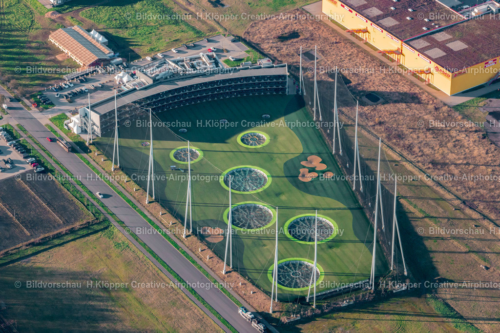Luftbilder Oberhausen-6126 | Luftbild Topgolf Anlage im BusinessPark.O in Oberhausen - Realisiert mit Pictrs.com