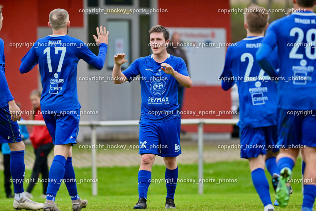 SV Rothenthurn vs. Union Matrei | Jubel Union Matrei Mannschaft, #17 Daniel Kofler Matrei, #11 Philipp Wibmer Matrei, SV Rothenthurn vs. Union Matrei, SV Rothenthurn vs. Union Matrei am 09.11.2024 in Rothenthurn (Sportplatz Rothenthurn), Austria, (Photo by Bernd Stefan)