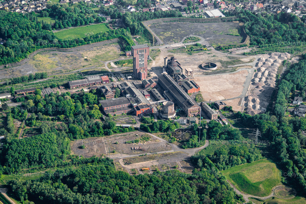 Luftbild vom Bergwerk Ost in Hamm | Luftbild des Geländes des Bergwerk Ost, ehemalige Zeche Heinrich Robert, in Hamm - Realisiert mit Pictrs.com