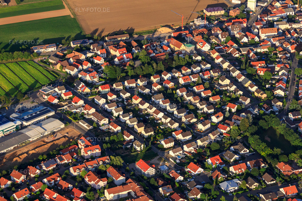 Luftbild: Am Weissen Kreuz in Herxheim bei Landau im Bundesland Rheinland-Pfalz in Deutschland. Foto: IMG_51382.jpg vom 04.08.2012 durch Werner Riehm/FLY-FOTO.de