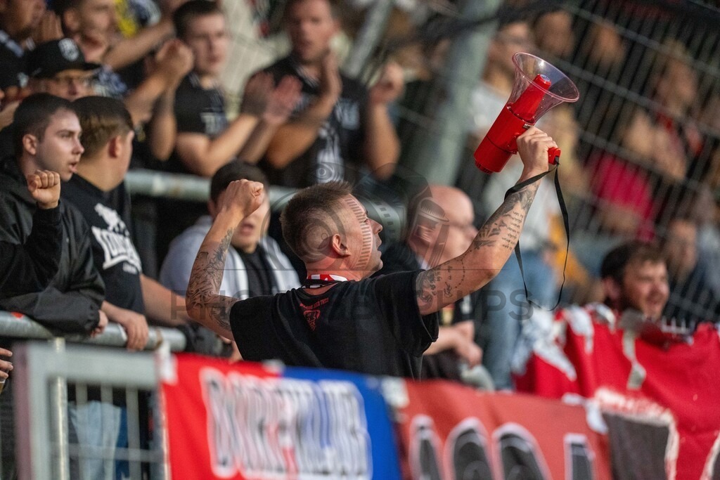 SG Sonnenhof Großaspach vs. Arminia Bielefeld, Fussball, DFB-Pokal, 1. Runde, 22.08.2026 | Dani,SG Sonnenhof Großaspach vs. Arminia Bielefeld, Fussball, DFB-Pokal, 1. Runde, 22.08.2026,DFB regulations prohibit any use of photographs as image sequences and/or quasi-video