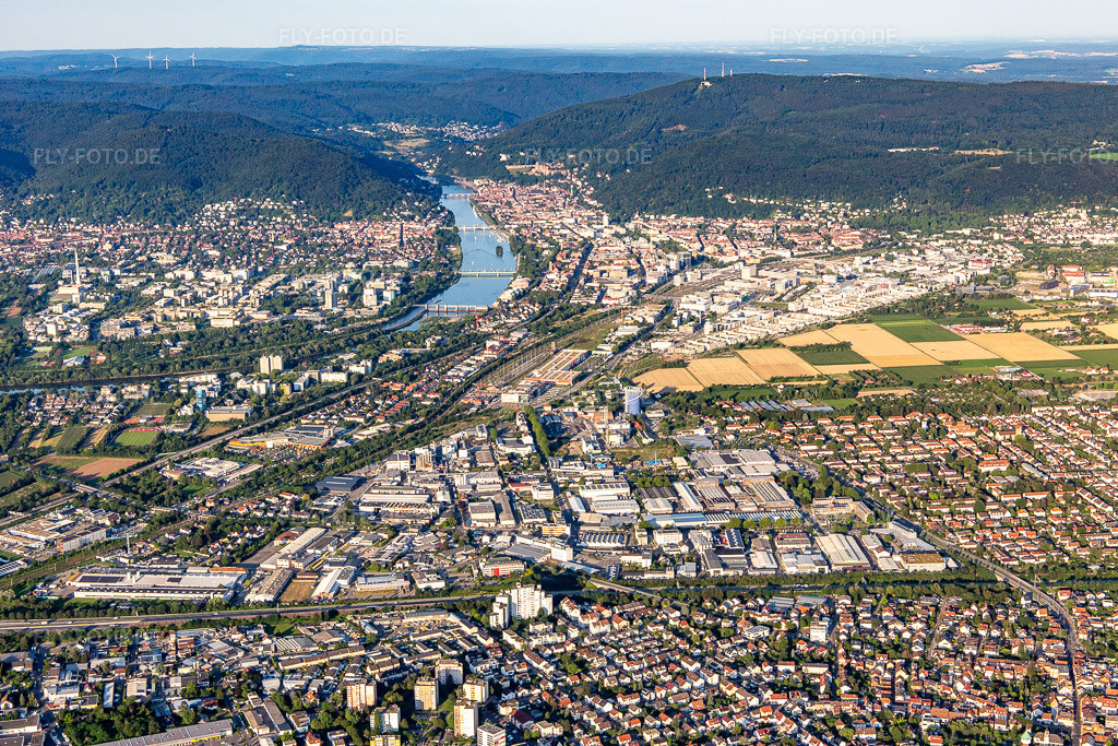 Luftbild: Ortsansicht von Nordwesten im Ortsteil Pfaffengrund-Nord in Heidelberg im Bundesland Baden-Württemberg in Deutschland. Foto: IMG_142588.jpg vom 18.07.2024 durch Werner Riehm/FLY-FOTO.de
