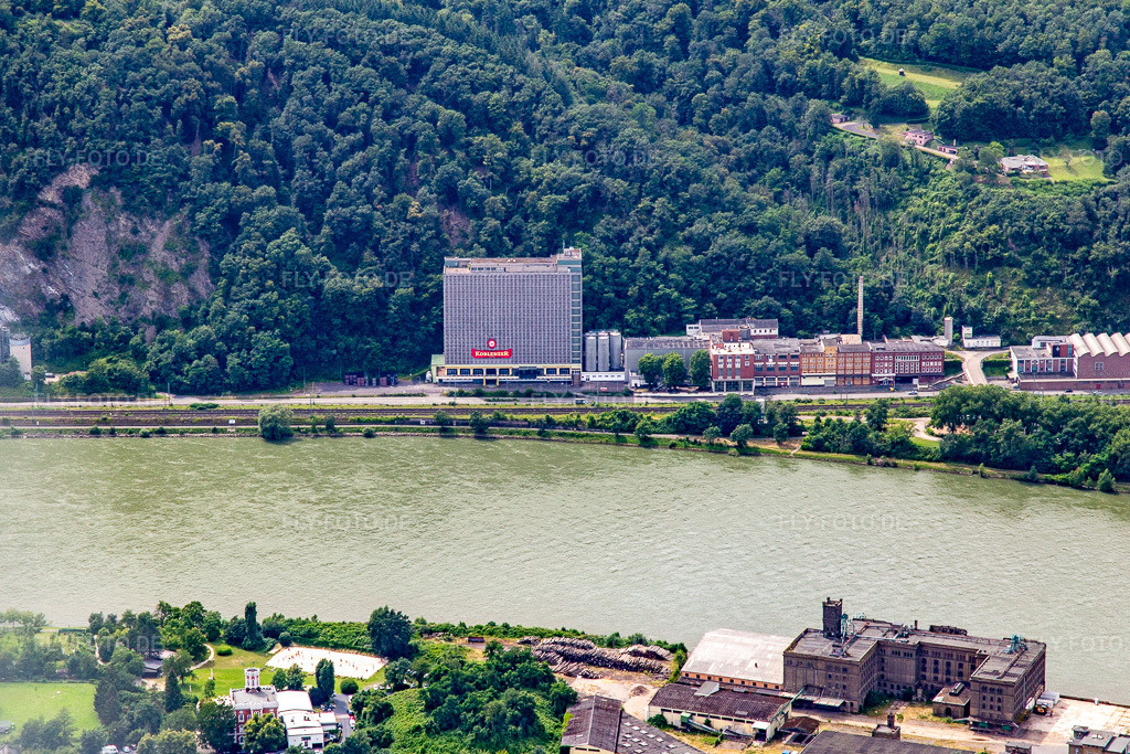 Luftbild: WissensWerkstatt Koblenz An d. Königsbach am linken Rheinufer im Ortsteil Stolzenfels in Koblenz im Bundesland Rheinland-Pfalz in Deutschland. Foto: IMG_142083.jpg vom 07.07.2024 durch Werner Riehm/FLY-FOTO.de