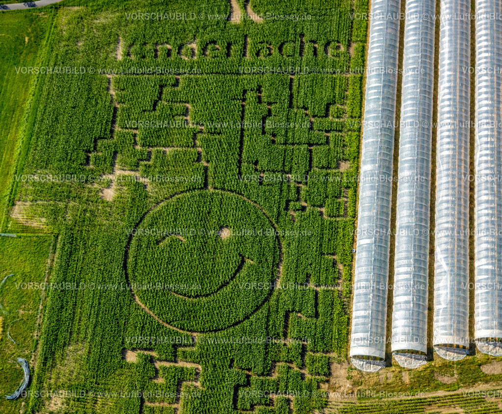Dortmund230701978 | Luftbild, Symbole und Zeichen in einem Feld, Smiley, Erdbeeranbau unter Folie, Bönninghauser Straße, Hostedde, Dortmund, Ruhrgebiet, Nordrhein-Westfalen, Deutschland