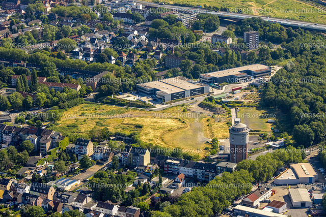 Duisburg230706271 | Luftbild, Akkurt Baunternehmen, Akkurt Saal, Akkurt Wasserturm, Hochfeld, Duisburg, Ruhrgebiet, Nordrhein-Westfalen, Deutschland