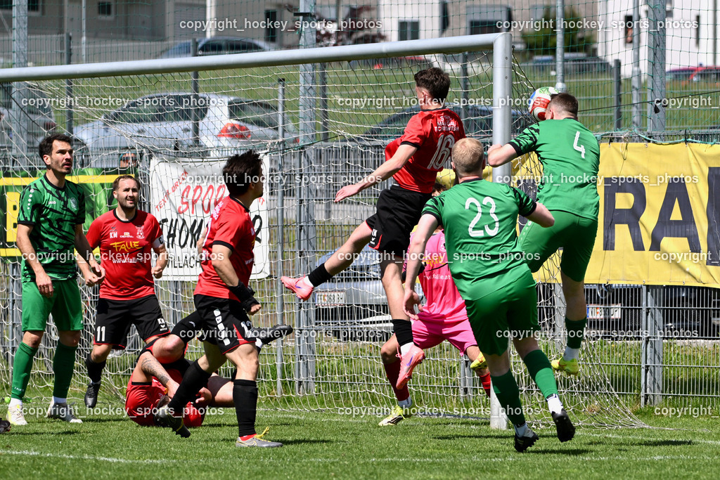 SC Landskron vs. SV Falle Maria Gail | #4 Ingo Mailänder SC Landskron, #23 Matteo Zauner SC Landskron, #16 Andrija Stoimenov SV Maria Gail, #12 Martin Krampl SV Maria Gail, #11 Philipp Stotz SV Maria Gail, #2 David Gräfischer SC Landskron, SC Landskron vs. SV Falle Maria Gail, SC Landskron vs. SV Falle Maria Gail am 17.05.2026 in Villach (Sportanlage Landskron), Austria, (Photo by Bernd Stefan)