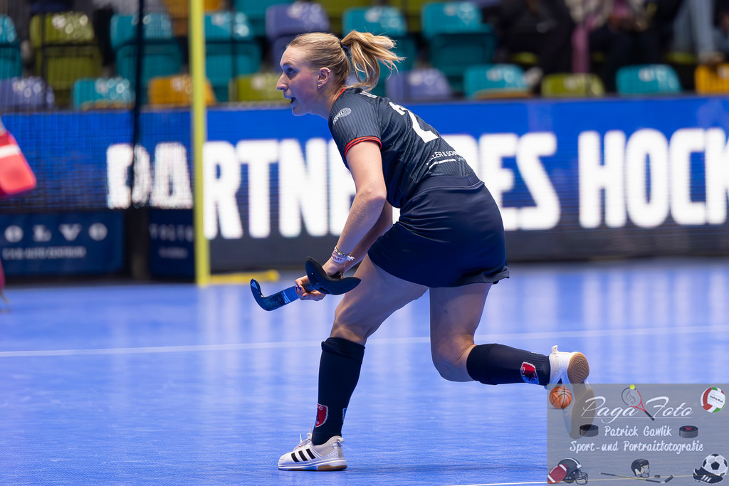 Volvo E.R.B. Final 4 Halbfinale Frauen: Der Club an der Alster - Berlienr HC, 25.01.2025 | Benedetta Marie Wenzel (Berliner HC #21), Der Club an der Alster - Berlienr HC, Frankfurt, Süwag Arena, 25.1.2025 - Realisiert mit Pictrs.com