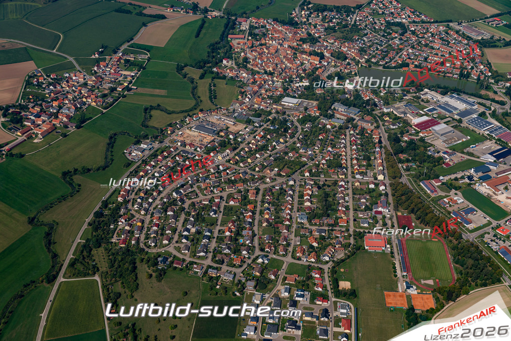 aktuelles Luftbild von  Leutershausen - Luftaufnahme wurde 2019 von https://frankenair.de mittels Flugzeug (keine Drohne) erstellt.