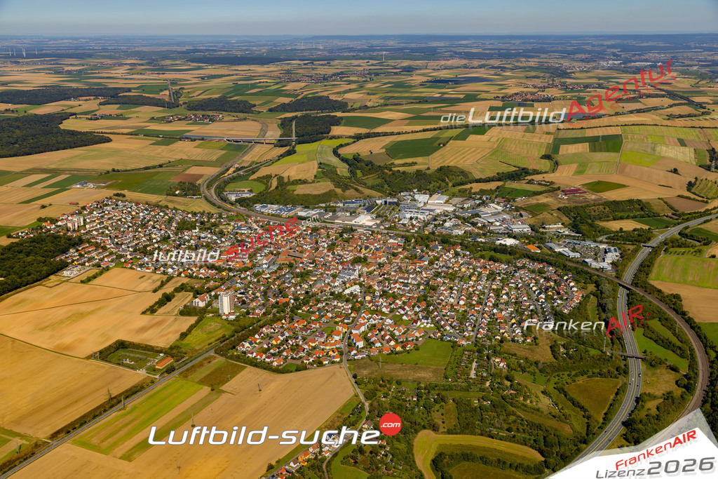 Das Luftbild zeigt :  Rottendorf - Die Luftaufnahme wurde 2023 vom UL-Flugzeug aus erstellt ( keine Drohne ) - Hochauflösende Luftaufnahme - Für grossformatige Ausdrucke geeignet. Die Geschenkidee !Mit Lizenz und Bildrechte bestellbar
