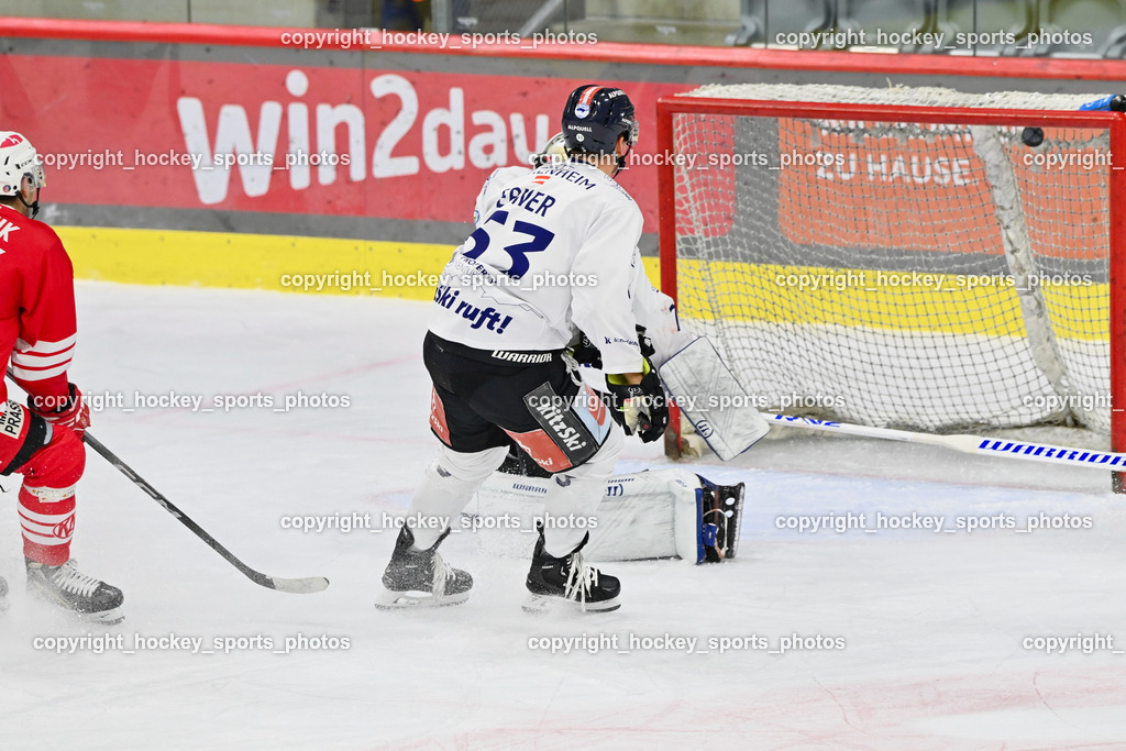 EC KAC Future Team vs. Die Adler Kitzbühl 7.10.2023 | #53 Ebner Mario EC Kitzbühel, EC KAC Future Team vs. Die Adler Kitzbühl 7.10.2023, EC KAC Future Team vs. Die Adler Kitzbühl am 07.10.2023 in Klagenfurt (Messehalle Klagenfurt), Austria, (Photo by Bernd Stefan)
