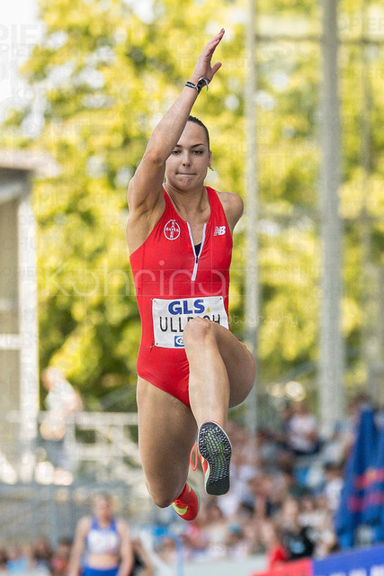 Deutsche Leichtathletik-Meisterschaften; Bochum-Wattenscheid, 25.07.2026 | Sophie Ullrich (TSV Bayer o4 Leverkusen), Dreisprung; Deutsche Leichtathletik-Meisterschaften am 25.07.2026 im Lorheide-Stadion, Bochum-Wattenscheid (Nordrhein-Westfalen).