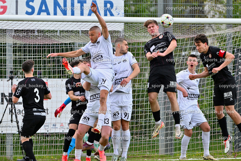 ASK Klagenfurt vs. SK Vorwärts Steyr 21.4.2024 | #14 Anej Kmetic ASK Klagenfurt, #91 Kiril Hristov Ristoskov ASK Klagenfurt, #27 Paul Staudinger SK Vorwärts Steyr, #9 Denis Sinanovic ASK Klagenfurt, #4 Stefan Goldnagl SK Vorwärts Steyr, ASK Klagenfurt vs. SK Vorwärts Steyr 21.4.2024, ASK Klagenfurt vs. SK Vorwärts Steyr am 21.04.2024 in Klagenfurt (ASK Sportzentrum Fischl), Austria, (Photo by Bernd Stefan)