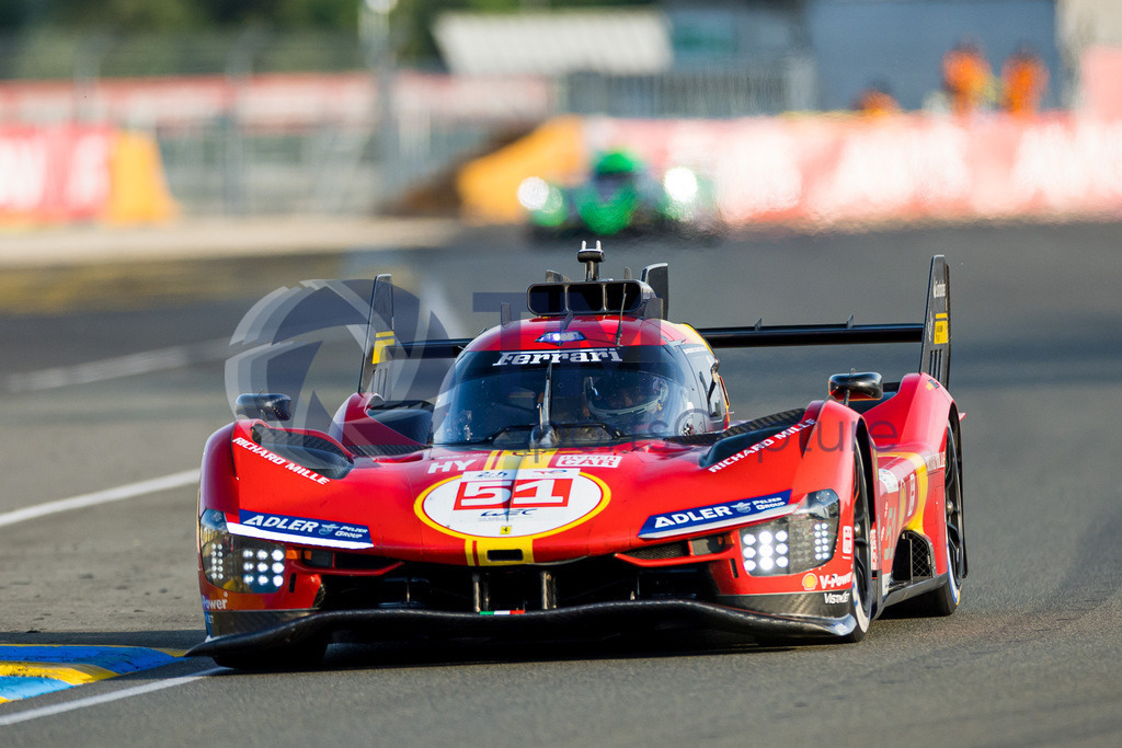 Trainproduction-20230607-1133 | LE MANS,FRANCE,07.Jun.23 - MOTORSPORTS - WEC, FIA World Endurance Championships, 24 Hours of Le Mans, Circuit de la Sarthe, qualifying. Image shows Alessandro Pier Guidi (ITA), James Calado (GBR) and Antonio Giovinazzi (ITA/Ferrari AF Corse). Photo: Trainproduction / Matthias Trinkl
