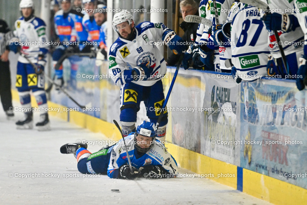 ESC SPARKASSE STEINDORF vs. UECR Huben  | #68 Unterlercher Martin UECR EISBÄREN HUBEN, #81 CIMZAR TADEJ ESC Steindorf, ESC SPARKASSE STEINDORF vs. UECR Huben , ESC SPARKASSE STEINDORF vs. UECR Huben  am 06.02.2026 in Steindorf (Ossiachersee Halle), Austria, (Photo by Bernd Stefan)