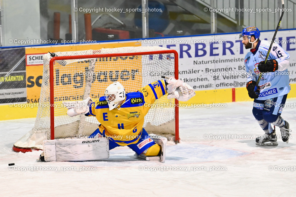 ESC Steindorf vs. EHC Althofen 22.2.2023 | #31 Horn Fabian, #15 Gasser Daniel