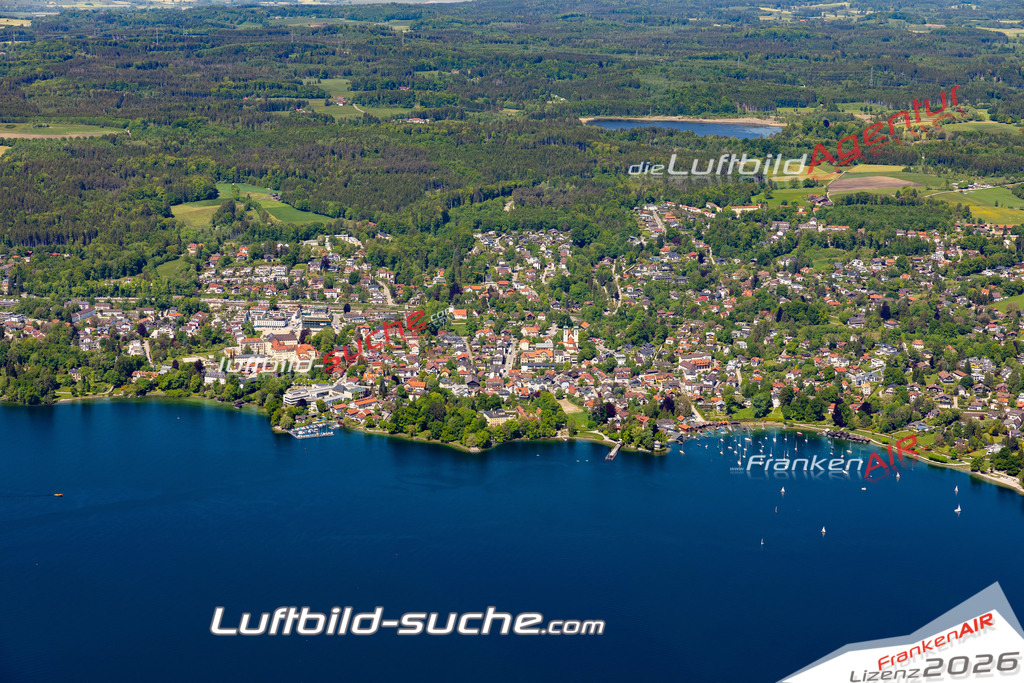 Aktuelles Luftbild von  Tutzing - Die Luftaufnahme wurde 2021 mittels UL-Flugzeug erstellt ( keine Drohne ) - hochauflösende Kamera-Systeme von  Canon -Beste Qualität - Für grossformatige Ausdrucke geeignet. Die Geschenkidee !