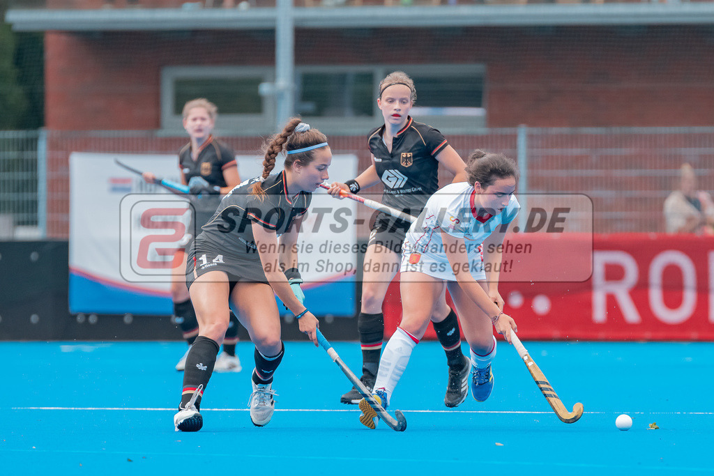 HK_20230715_102772 | Euro Hockey WU18 SF2 Spain vs Germany Championship Girls &amp; Boys am 15.7.2023 CHTC , Krefeld ,