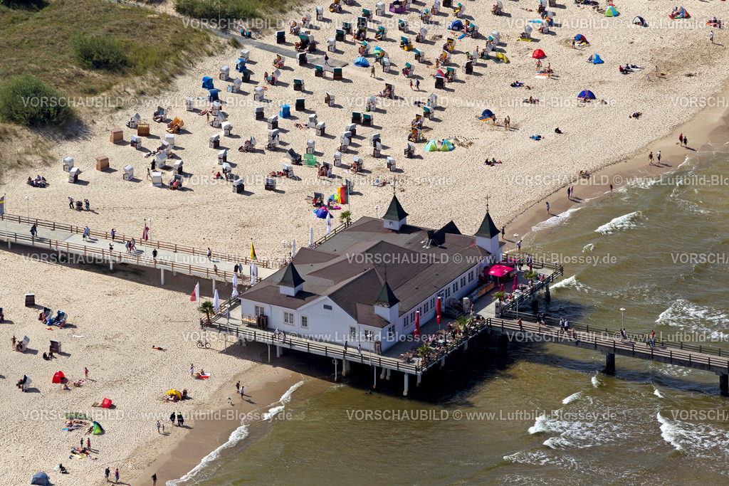 Usedom12083760Ahlbeck | Seebrücke Ahlbeck, Strand Albeck, Strandpromenade,  Ostseebad Heringsdorf, Ostsee, Usedom, Ostseeküste, Mecklenburg-Vorpommern, Deutschland, Europa