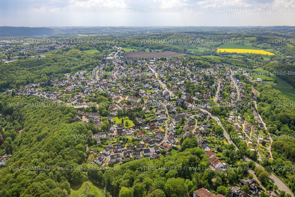 Wetter230502857 | Luftbild, Ortsansicht Volmarstein, im Waldgebiet, Wetter, Ruhrgebiet, Nordrhein-Westfalen, Deutschland