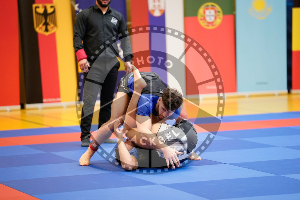 20240203PBB08134 | Fighters compete during the Brazilian Jiu-Jitsu Championship of the AJP Tour in Maintal by Frankfurt am Main, Germany, on February 2, 2024.