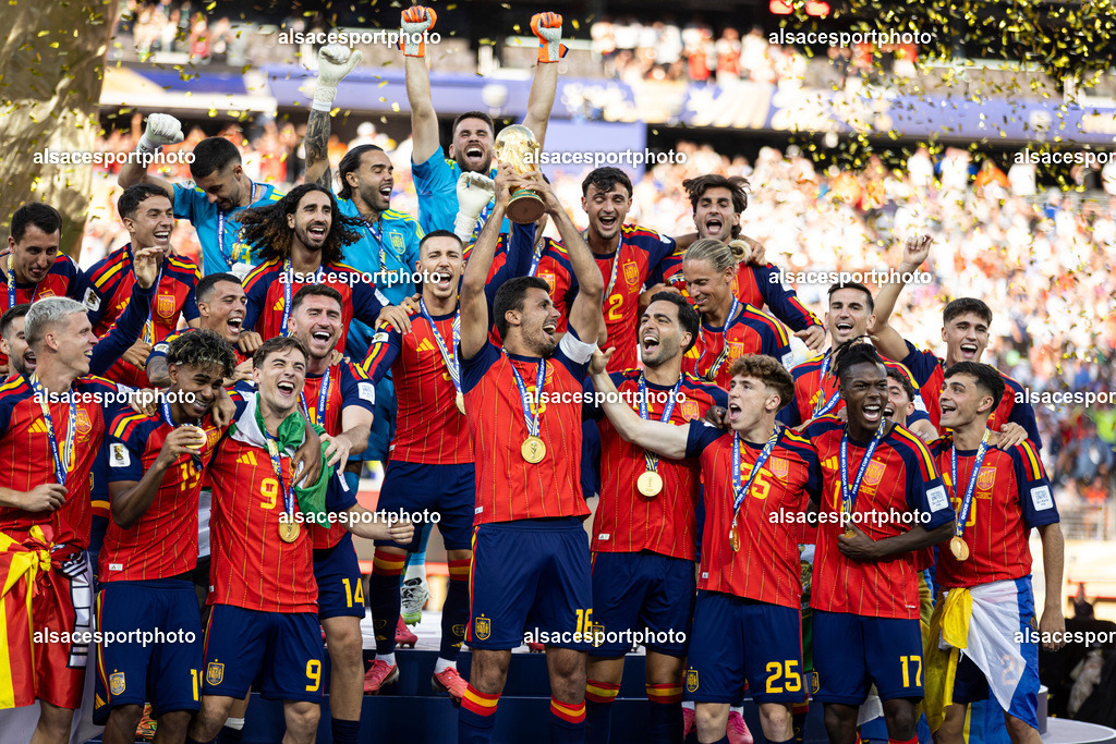 FOOTBALL : Argentine vs Espagne – Finale de la Coupe du Monde FIFA 2026. New York New Jersey Stadium, East Rutherford, New Jersey, États-Unis. 19/07/2026. | cérémonie de clôture et à la remise des trophées à l'issue de la finale entre l'Argentine et l'Espagne au New York New Jersey Stadium d'East Rutherford, New Jersey, États-Unis, le 19 juillet 2026.