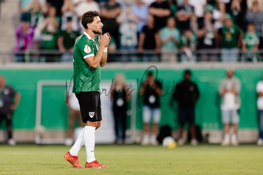 DFB-Pokal 2025/2026, 1. Runde: SC Preußen Münster - Hertha BSC Berlin | Münster, 18.08.2025: DFB-Pokal 2025/2026, 1. Runde, SC Preußen Münster gegen Hertha BSC Berlin im LVM-Preußenstadion in Münster.(Foto: sportfotografie.ms | Markus Paletta) - Realisiert mit Pictrs.com