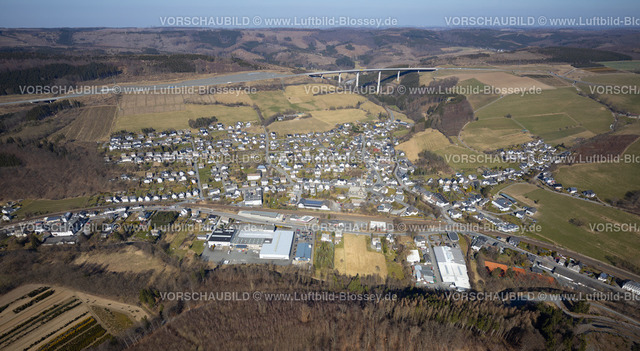 HB-Bestwig220302931 | Luftbild, Ortsteil Nuttlar und Autobahn A46 mit Talbrücke Nuttlar, Bestwig, Sauerland, Nordrhein-Westfalen, Deutschland