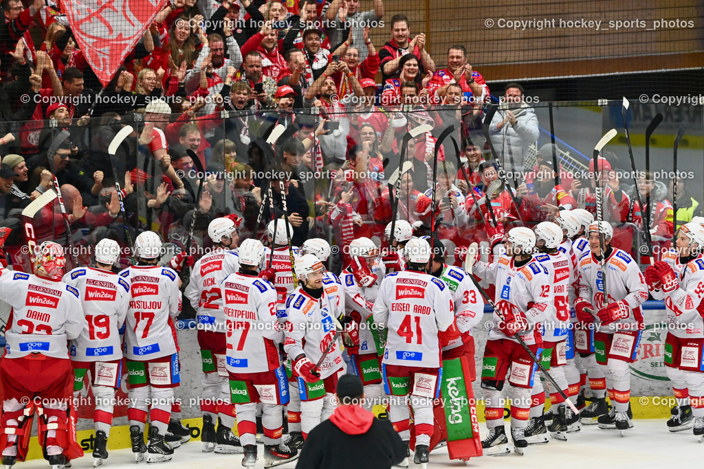 EC IDM WÄRMEPUMPEN VSV vs. EC KAC | EC KAC Mannschaft, EC KAC Fans, EC IDM WÄRMEPUMPEN VSV vs. EC KAC, EC IDM WÄRMEPUMPEN VSV vs. EC KAC am 02.02.2025 in Villach (Stadthalle Villach), Austria, (Photo by Bernd Stefan)