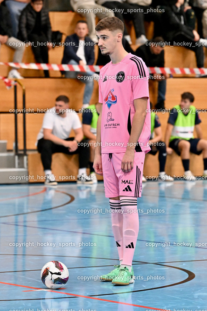 Carinthia Flamengo Futsal Club vs. LPSV-K | #2 Faris Buljubasic Carinthia Flamengo, Carinthia Flamengo Futsal Club vs. LPSV-K, Carinthia Flamengo Futsal Club vs. LPSV-K am 03.11.2024 in Klagenfurt (Ballspielhalle Viktring), Austria, (Photo by Bernd Stefan)